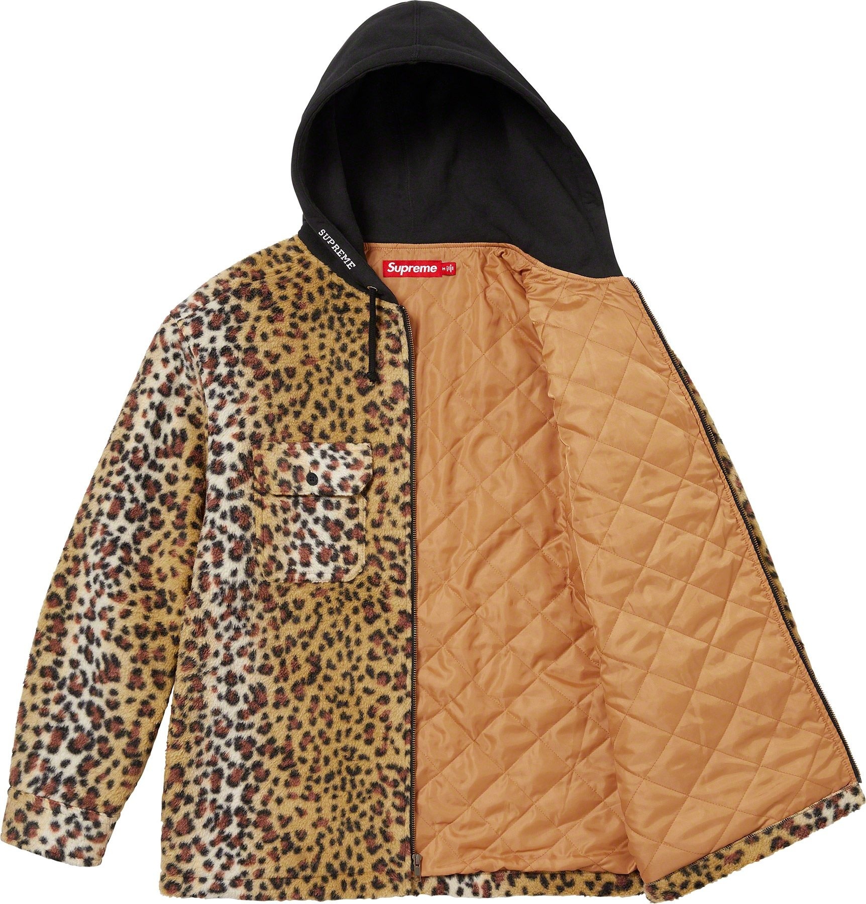 Fleece Zip Up Hooded Shirt view 10
